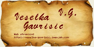 Veselka Gavrišić vizit kartica